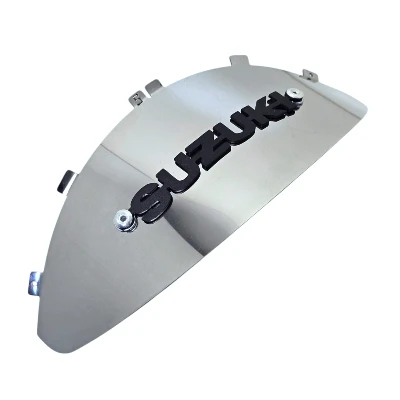 GN 125 / AX 4 / Cachucha farola acero cromado logo 3d negro ML