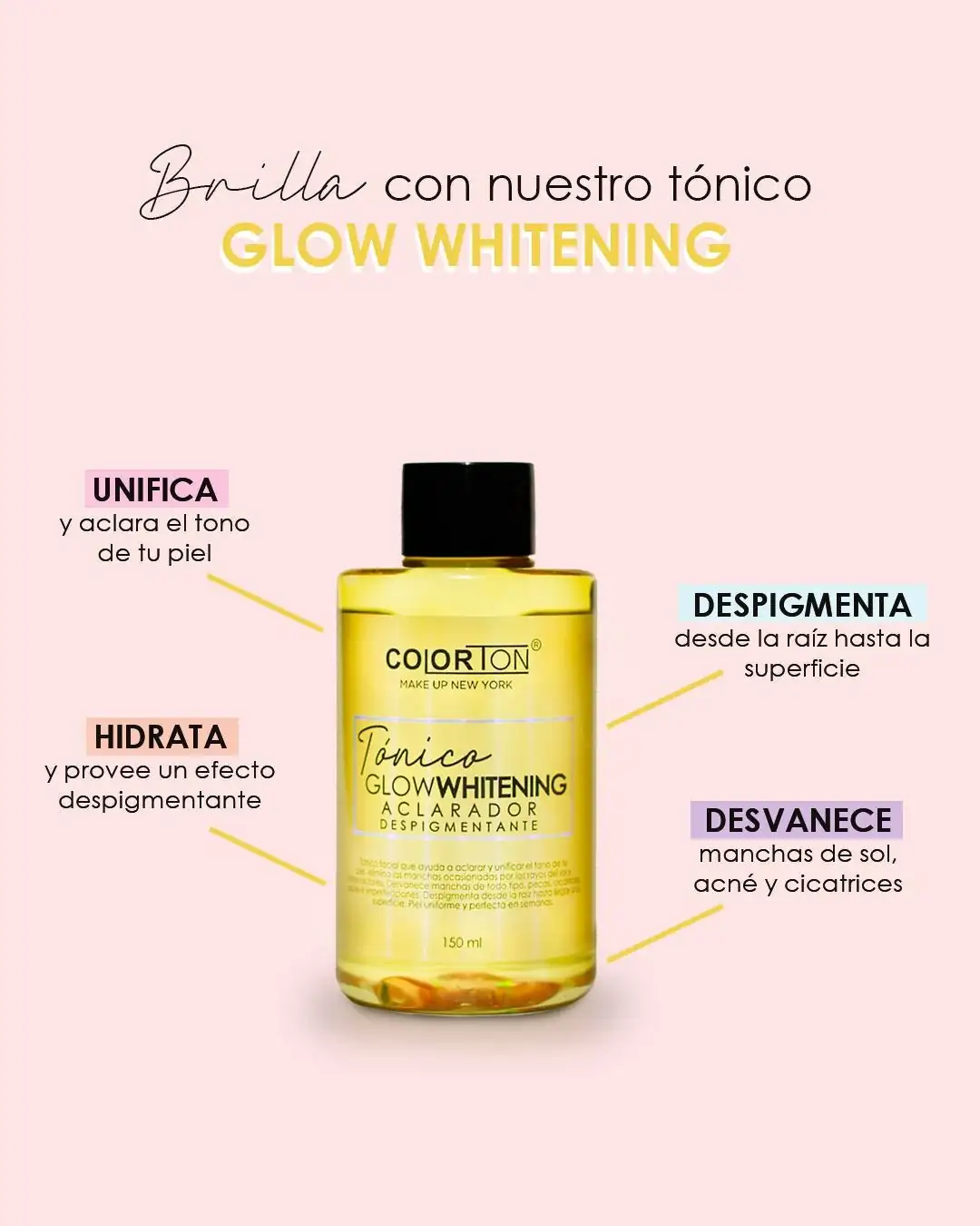 Tónico facial Aclarador y despigmentante - Colortón  2