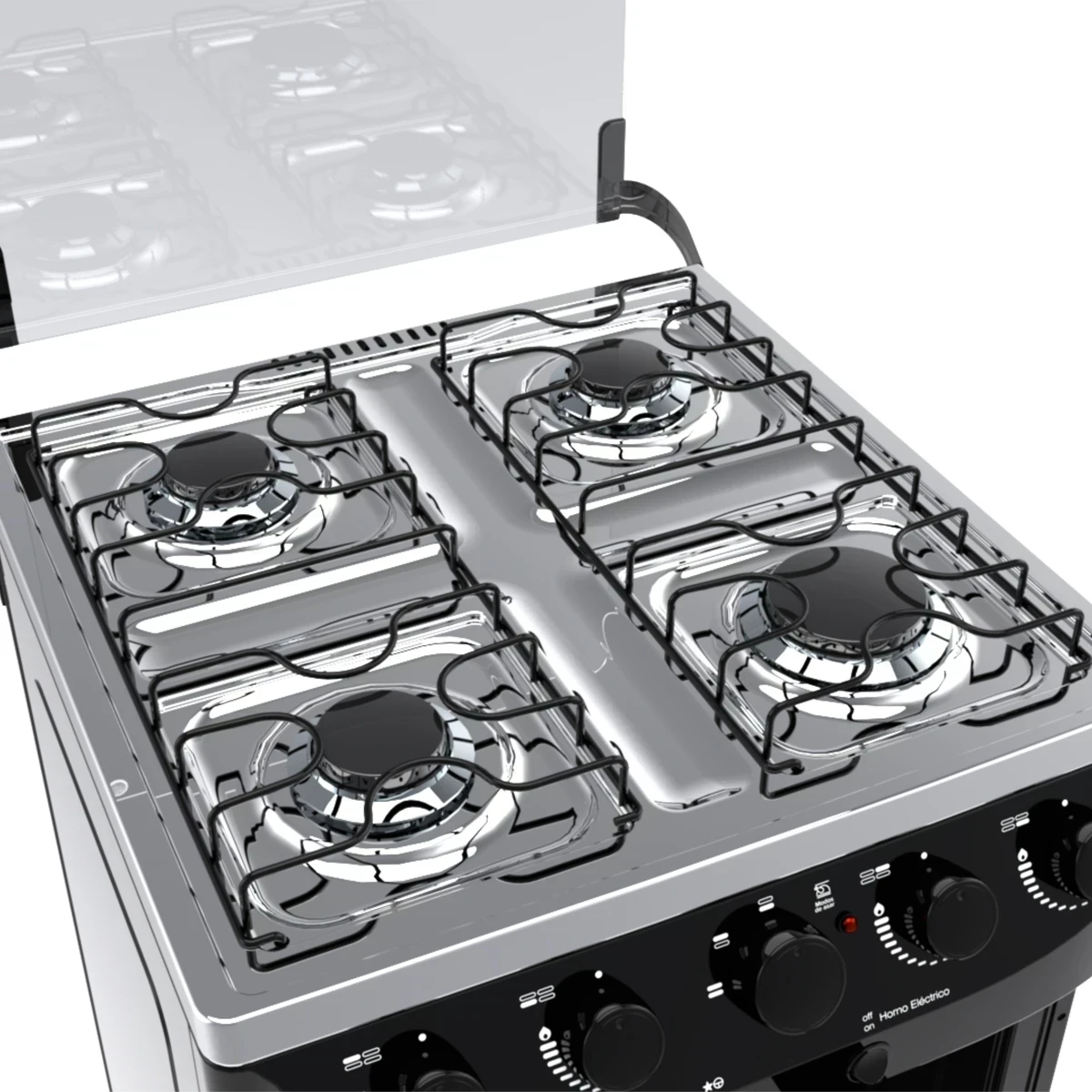 Cocina Combinada 4 Hornallas 55x50 TEM 3