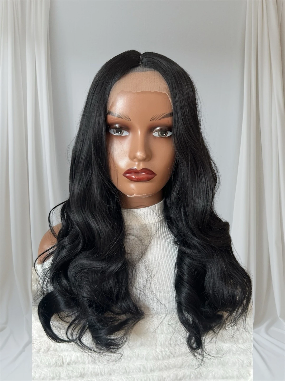 Peluca Semi de 24 pulgadas, frontal 13x1  2