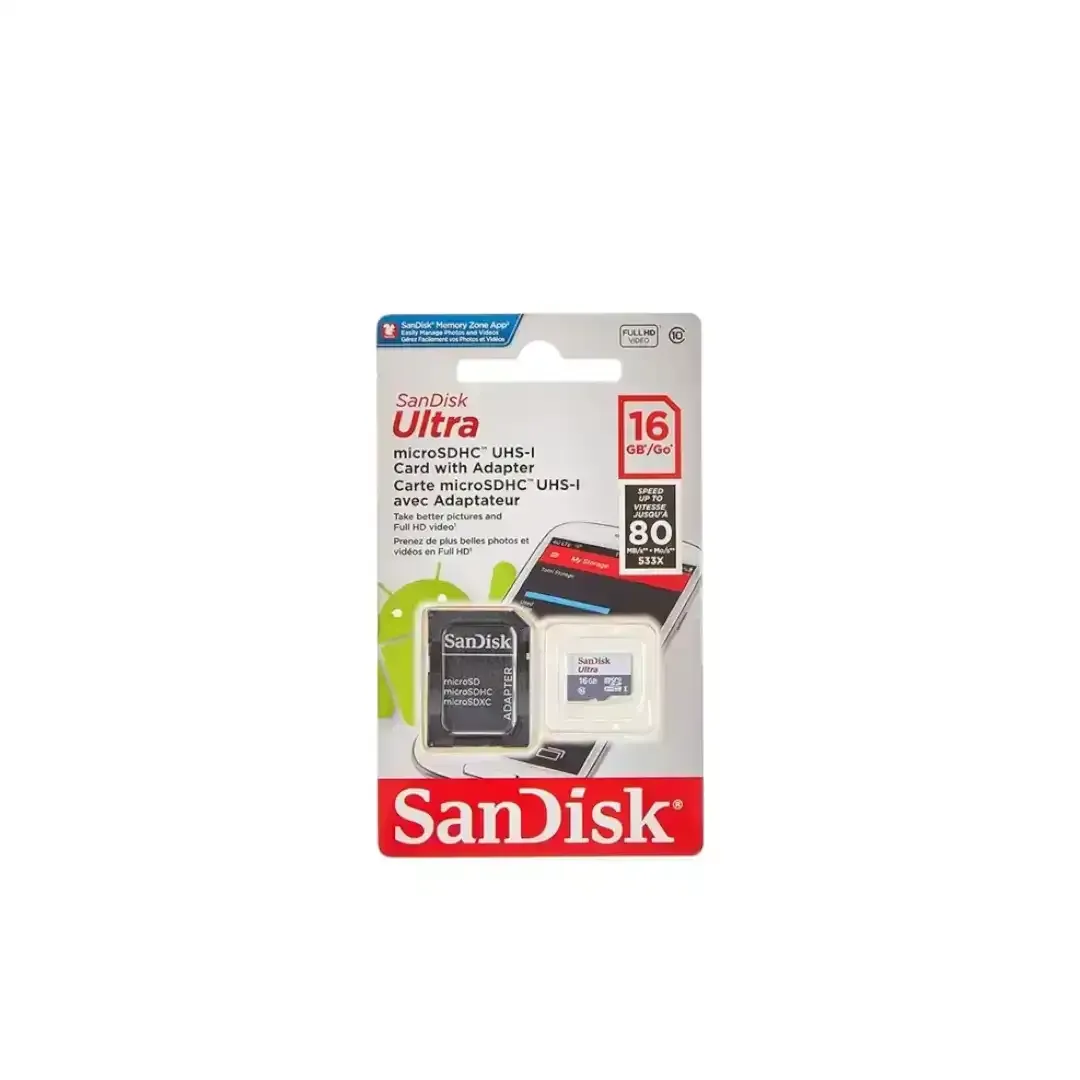 TARJETA MICRO SD 16GB ULTRA CLASE 10 SANDISK