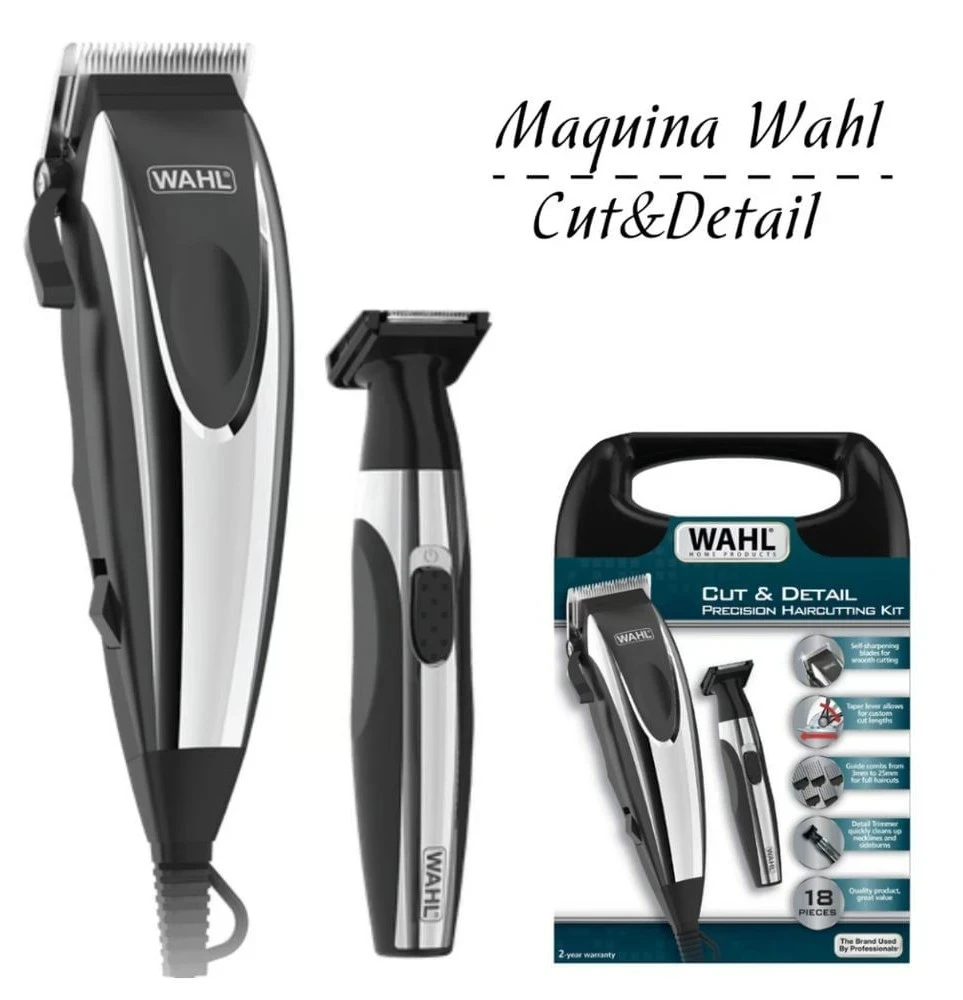 Maquina de Cortar Cabello Wahl Cut & Detail 18 Piezas