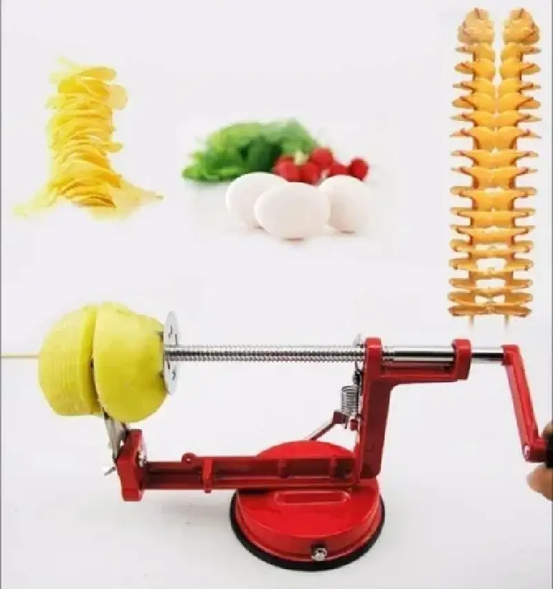 Pelador en espiral de papas, frutas y verduras curly  2