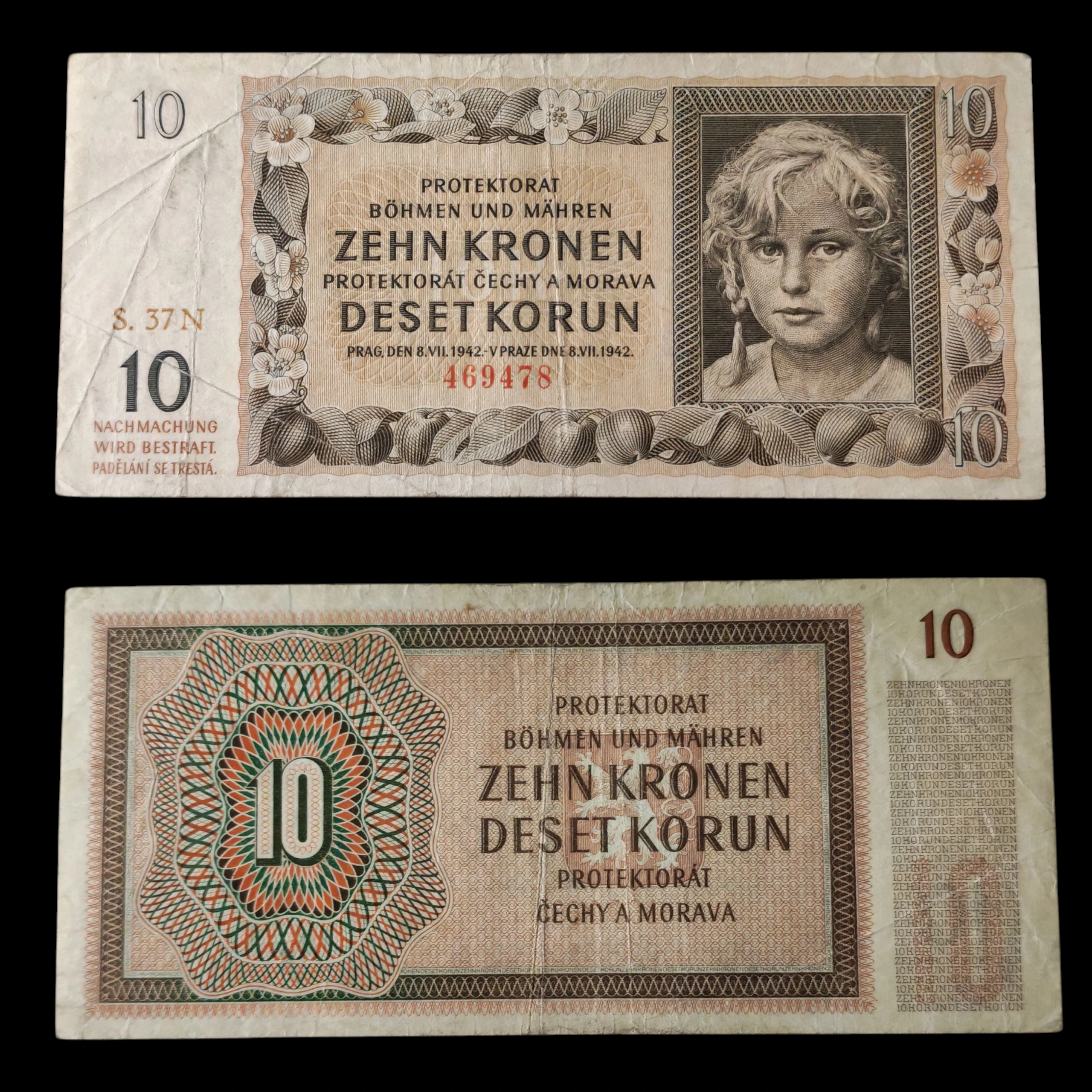 ° Bohemia y Moravia, 10 korun VF