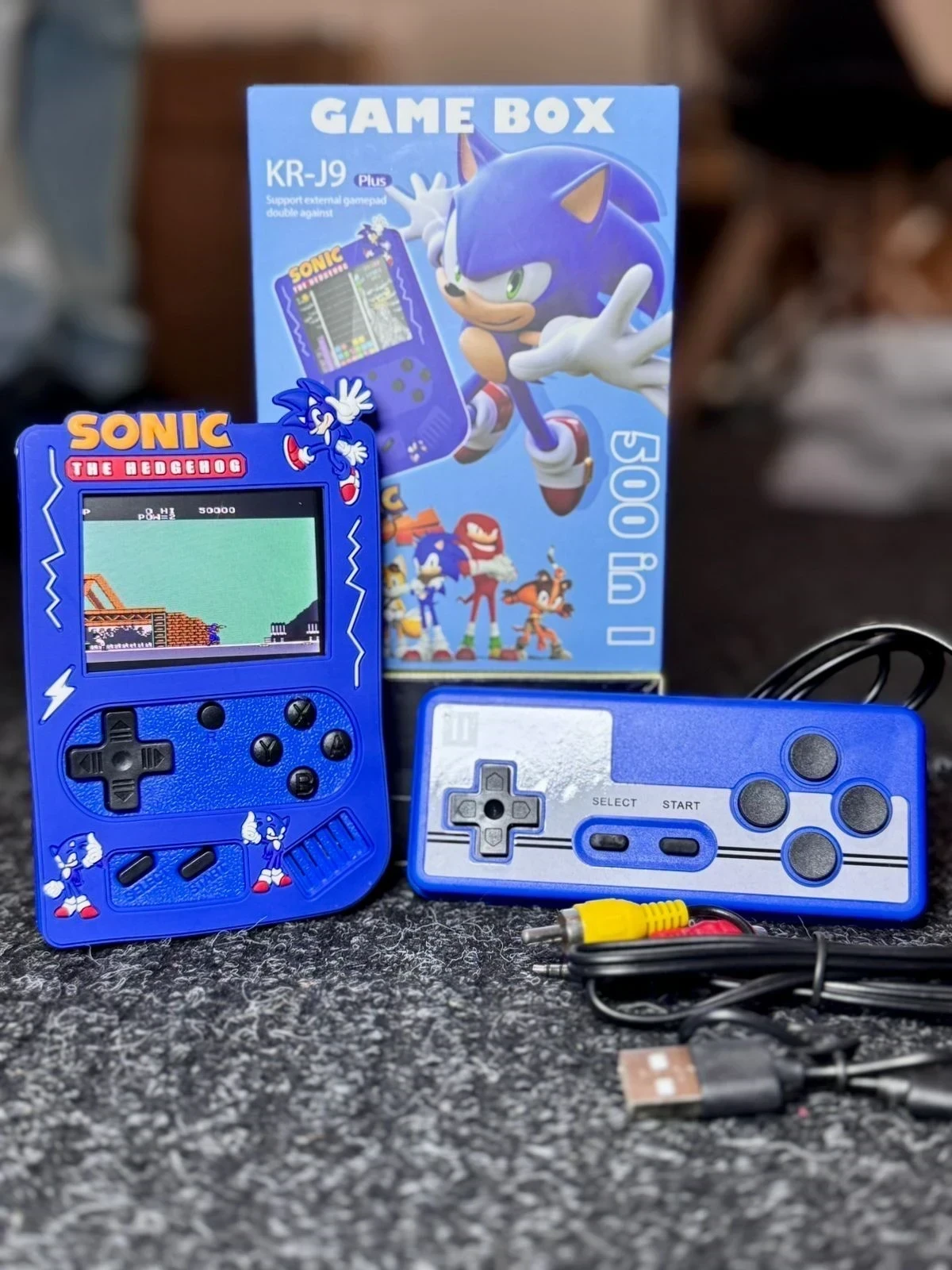 CONSOLA RETRO NINTENDO 500 JUEGOS EN 1 - INCLUYE CONTROL, CARGADOR Y CABLE  8