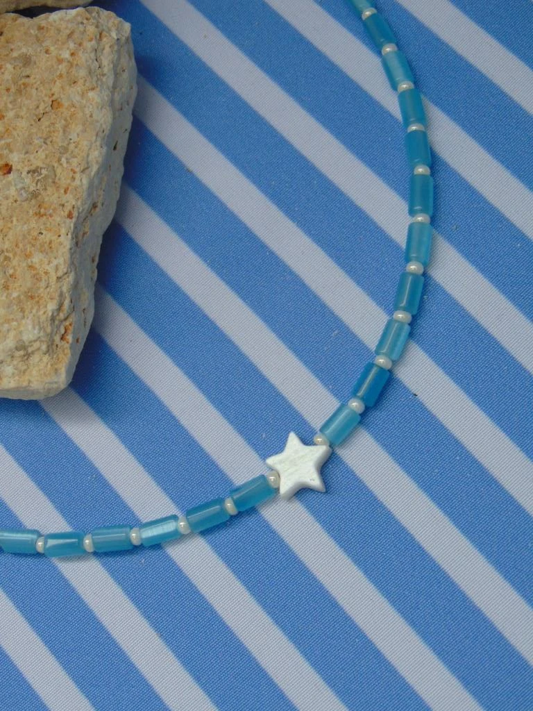 CHOKER ACERO CRISTALES AZUL ESTRELLA