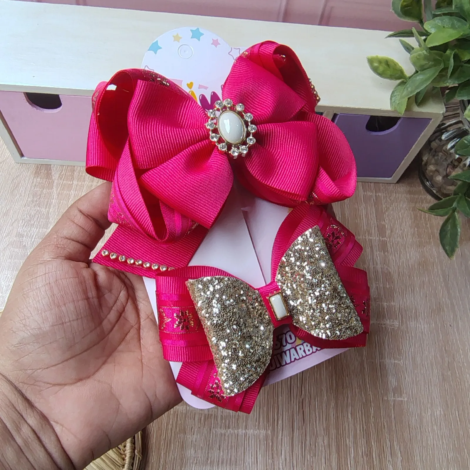 Set Larisa Fucsia con dorado