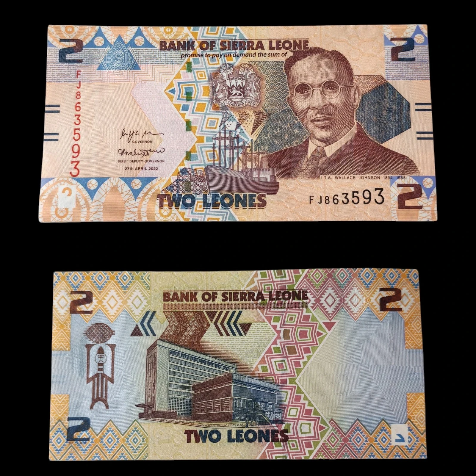 ° Sierra Leona 2 Leones UNC