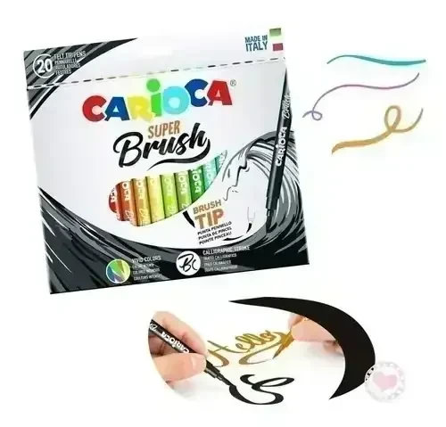 Marcador Carioca Punta Pincel Super Brush 20