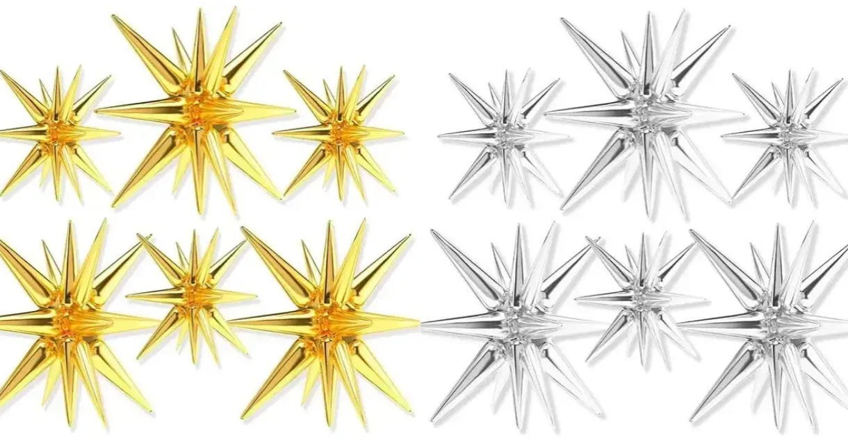 Globo metalizado estrella 14 puntas 3D 22 pulgadas 