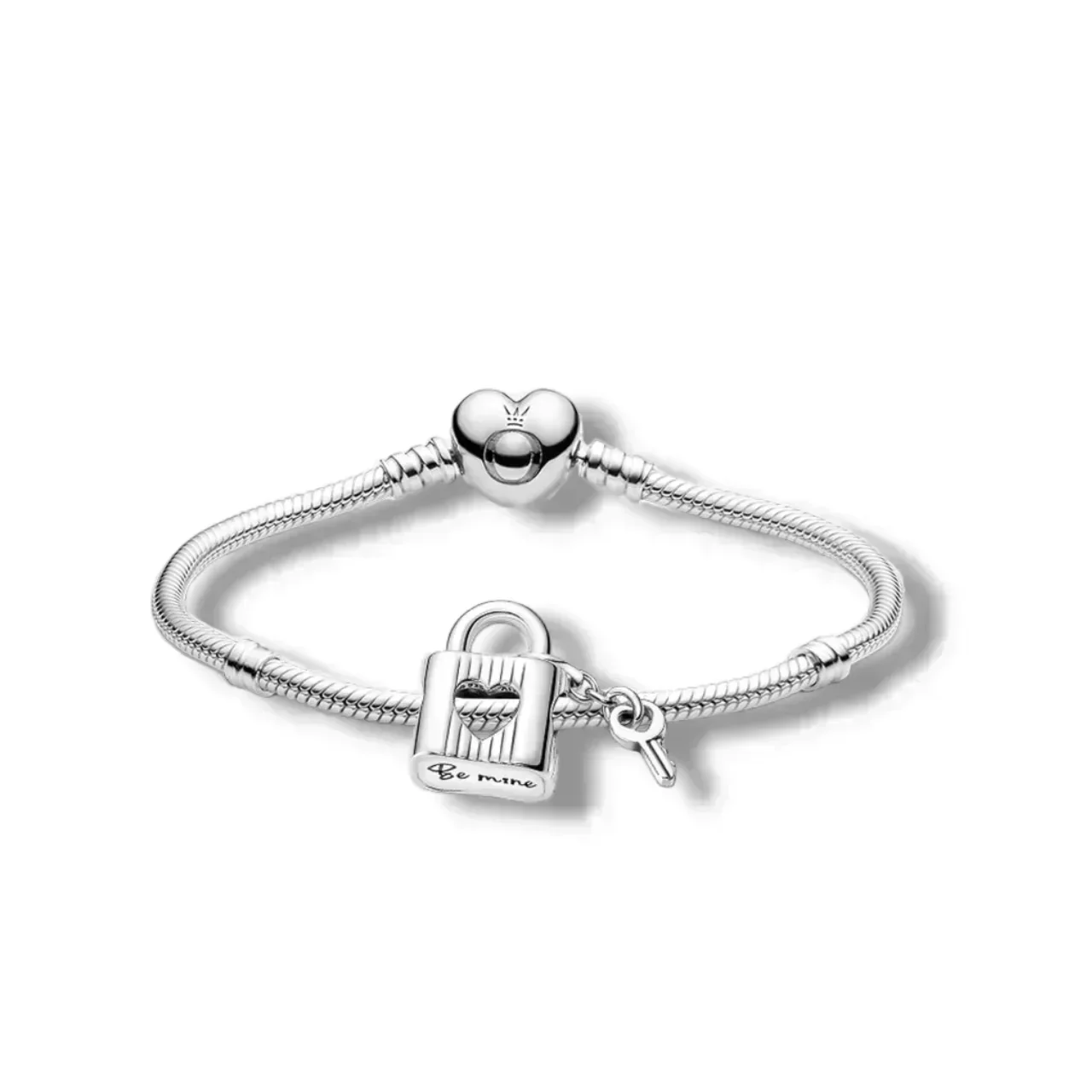 Conjunto  Pulsera + Charm Cierre Corazón 