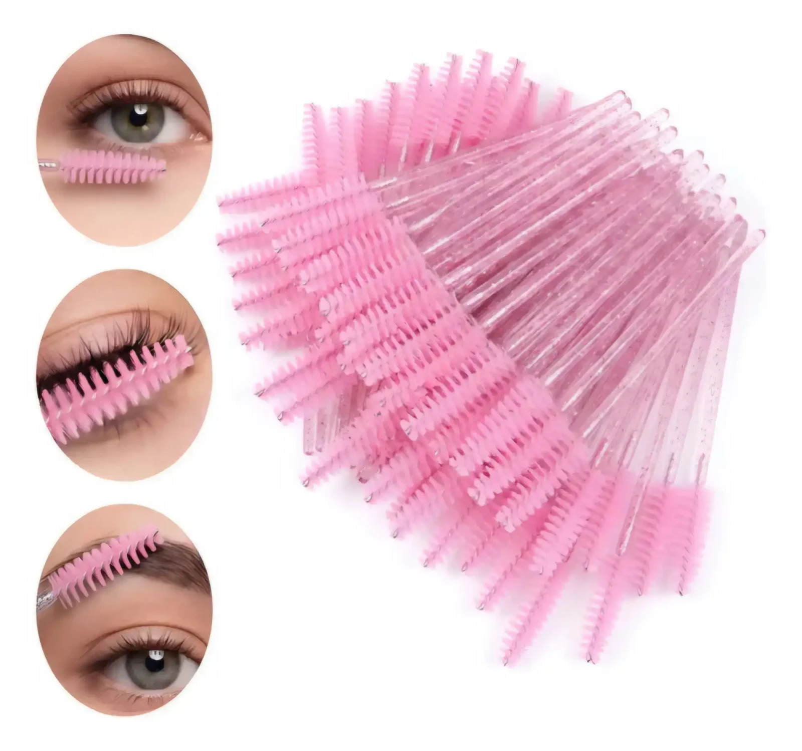 Set 50 Cepillos Descartables para Cejas y Pestañas