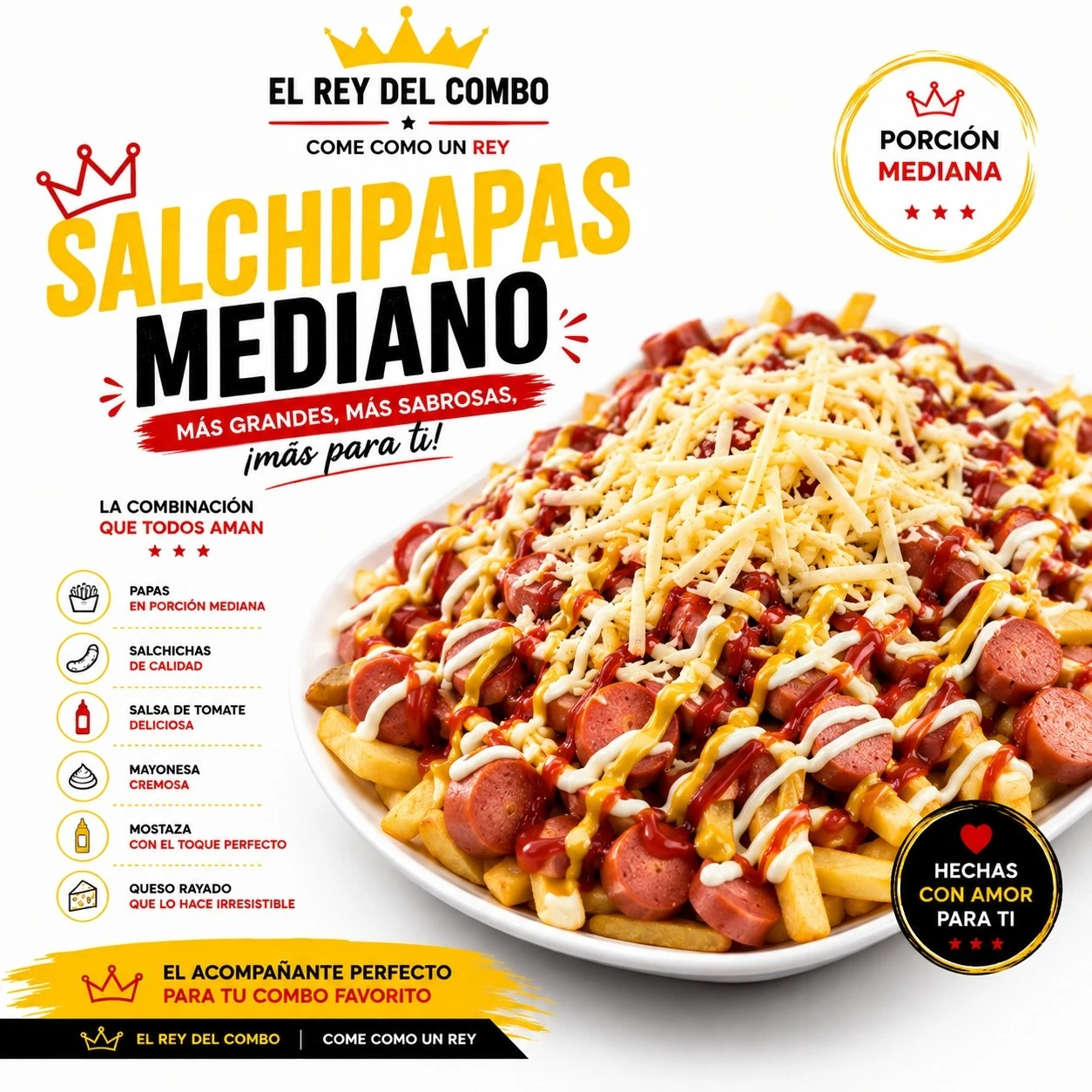 Salchipapas (mediano)