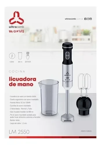 LICUADORA DE MANO ULTRACOMB LM-2250