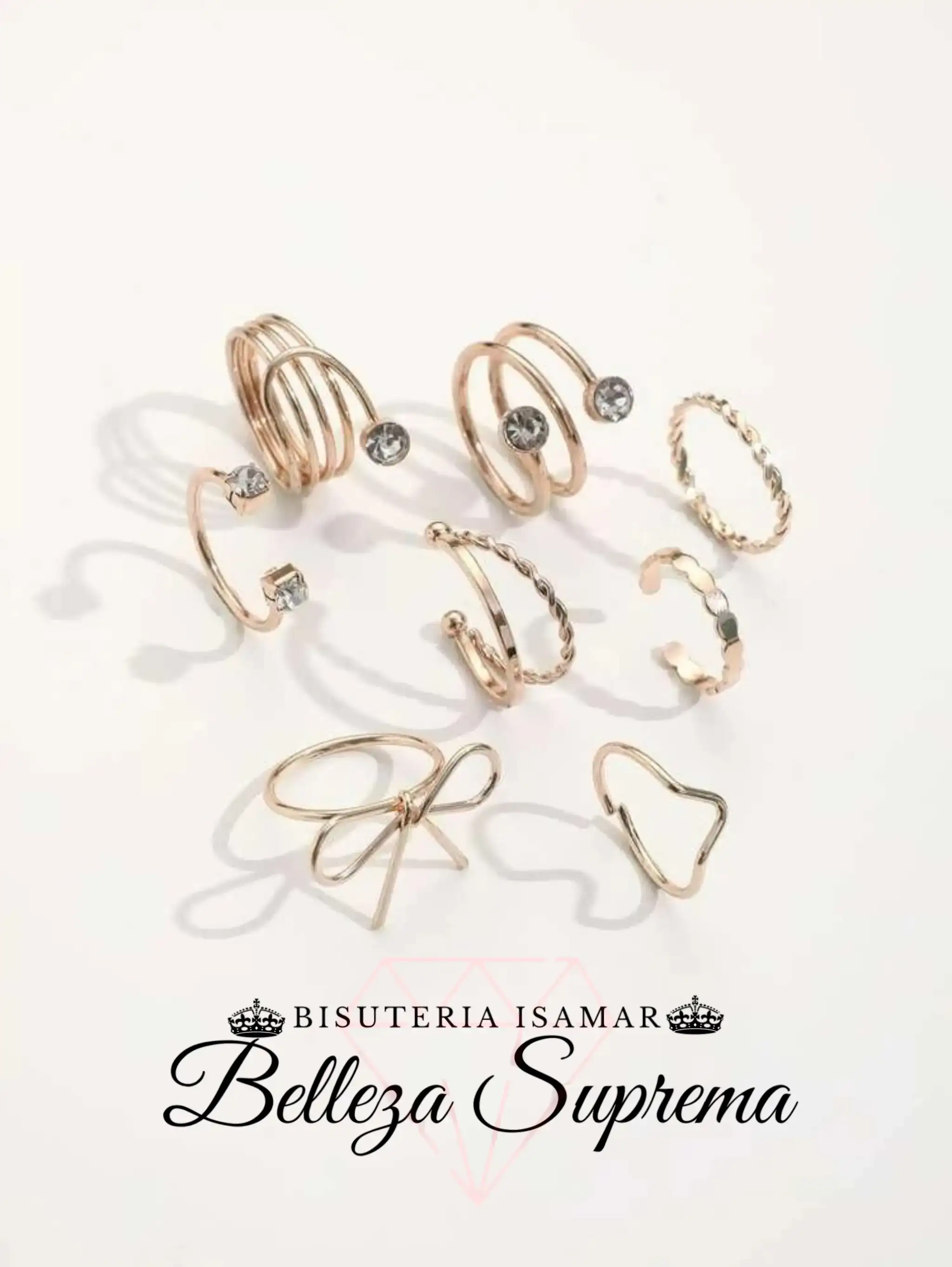 SET DE ANILLOS ROSON ORO ROSA 2