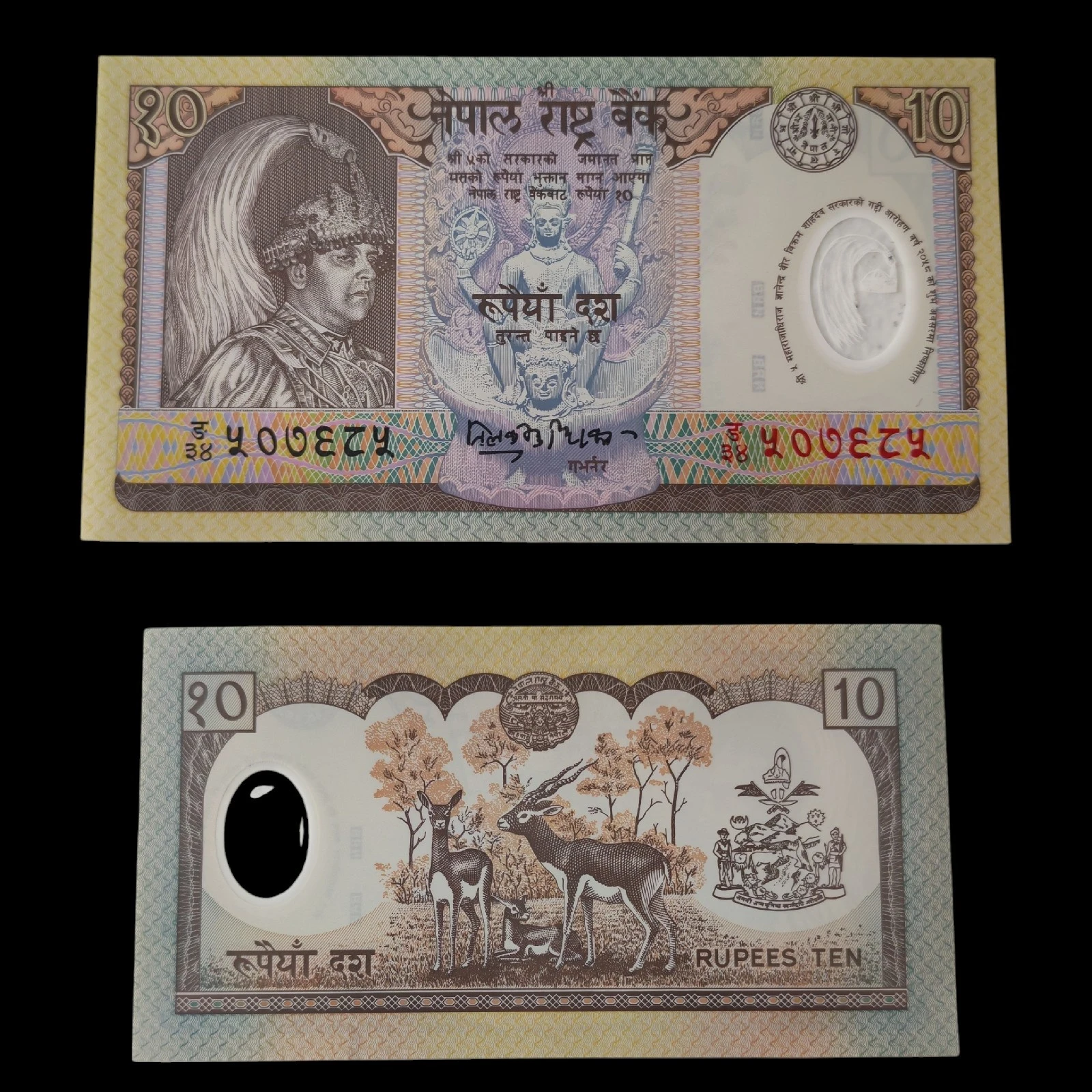 ° Billete de Nepal 10 Rupias UNC