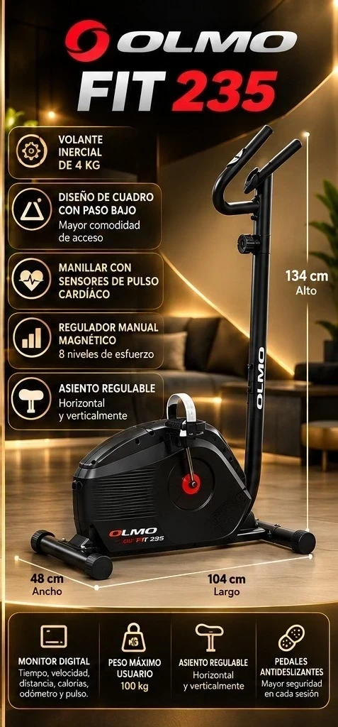 BICICLETA OLMO FIT 235 MAGNÉTICA *CONSULTAR DISPONIBILIDAD CON EL VENDEDOR*