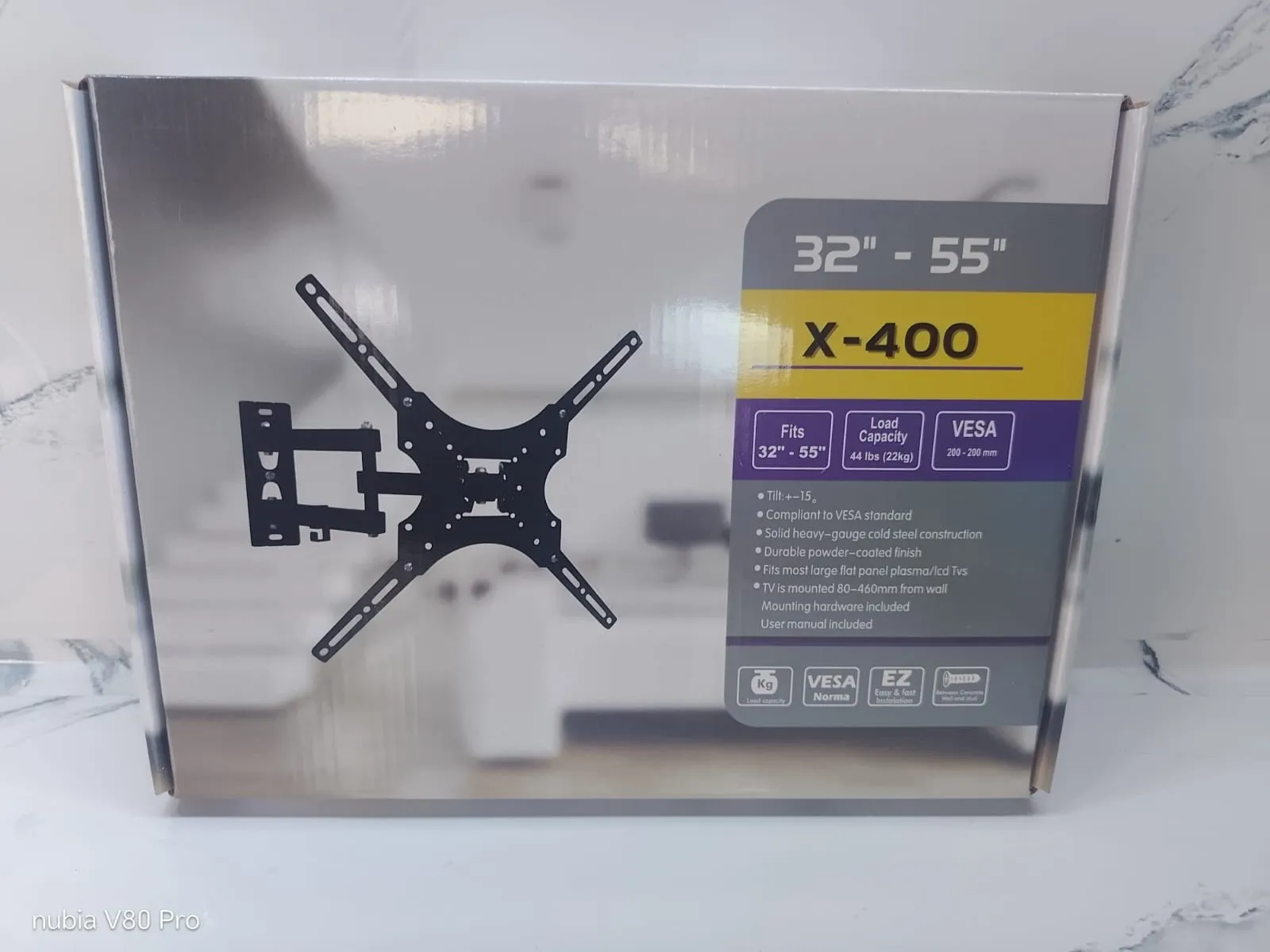 SOPORTE DE PARED X400 PARA TV DE 32"55