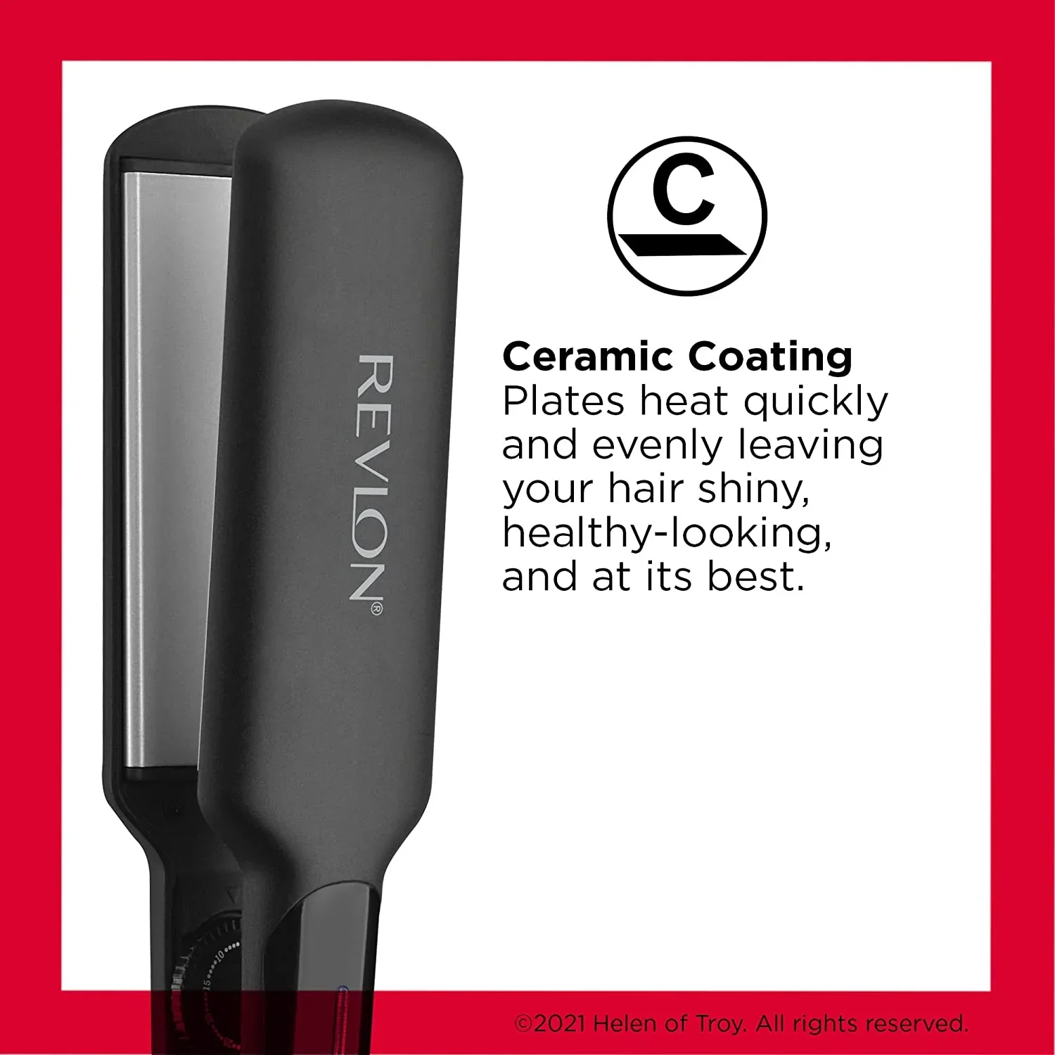 Plancha plana de cerámica para cabello Revlon Fast Results de 2 pulgadas 3