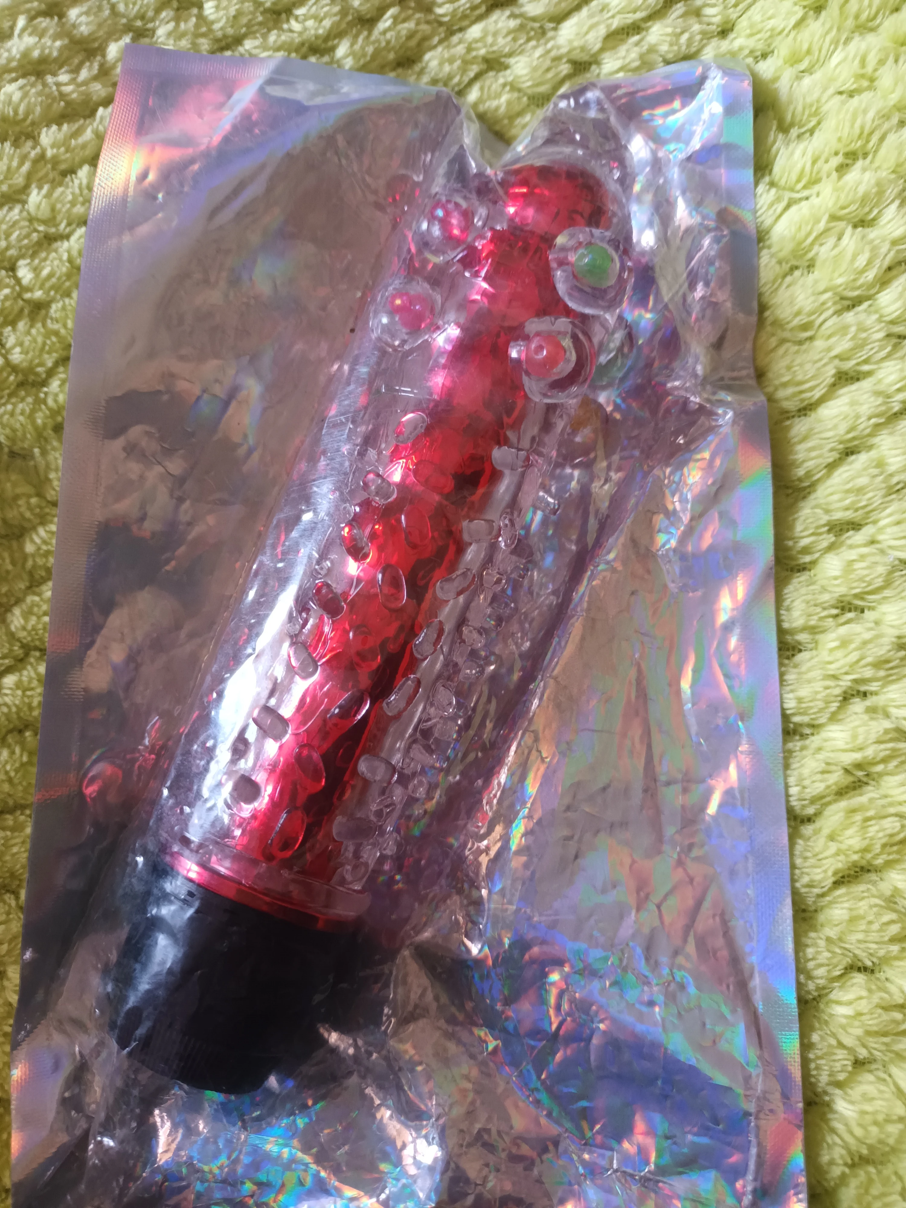 Dildo de silicon con esferas 