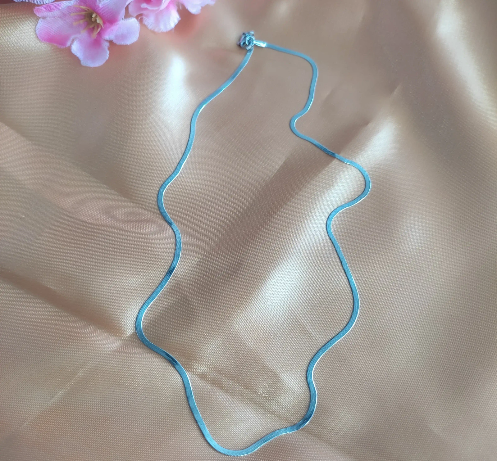 CADENA SILVER SNAKE PLANA DELGADA