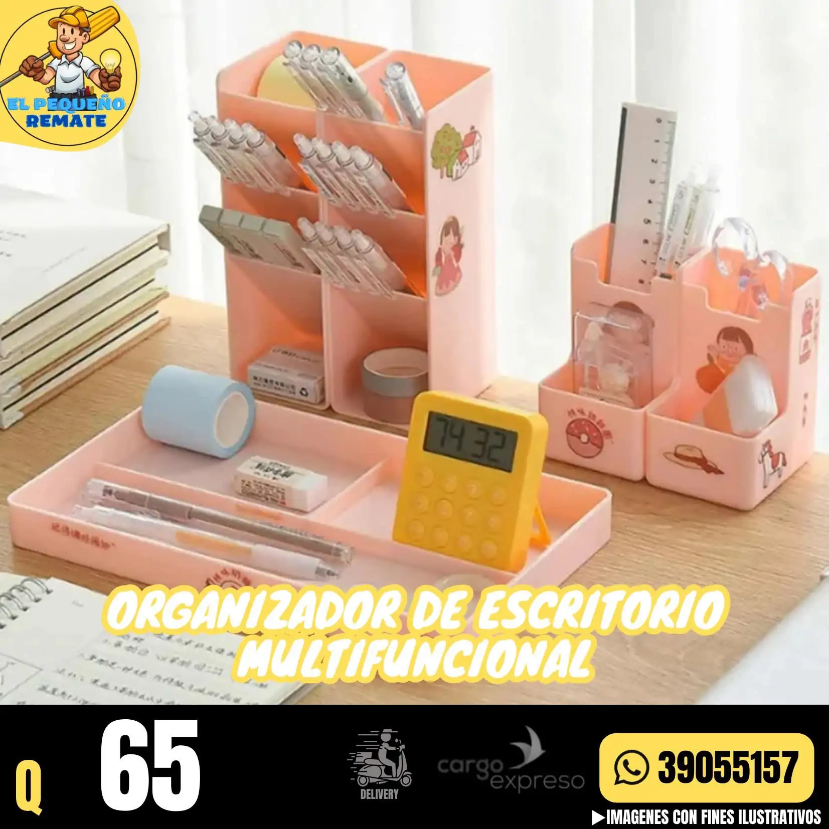 ORGANIZADOR DE ESCRITORIO MULTIFUNCIONAL 4