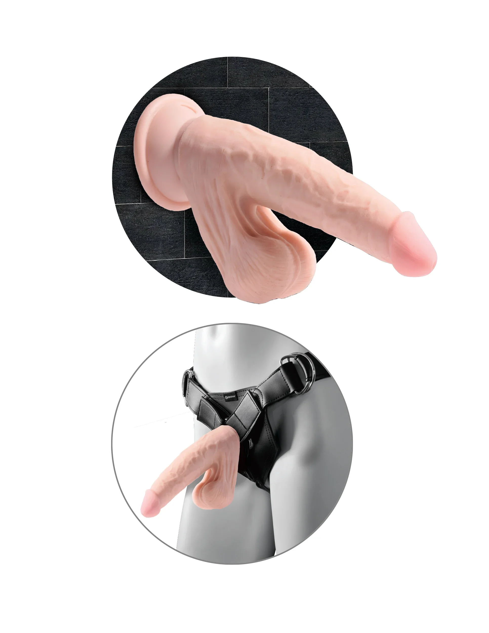 King Cock Plus 7" Triple Density Cock With Swinging Balls 3