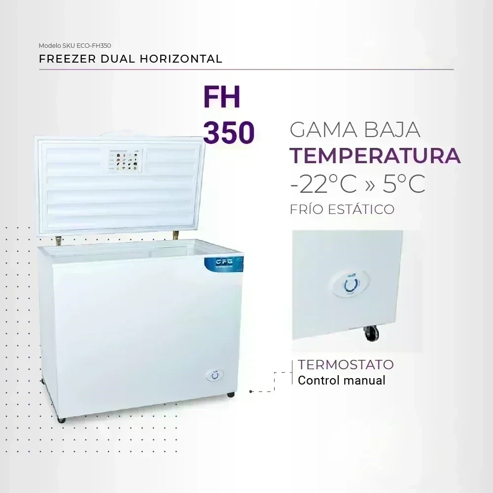 FREEZER TEORA 350L TAPA CIEGA