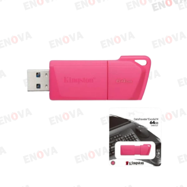 Memoria USB Kingston - 64 GB - USB 3.2 Gen 1 - NEON (PINK)