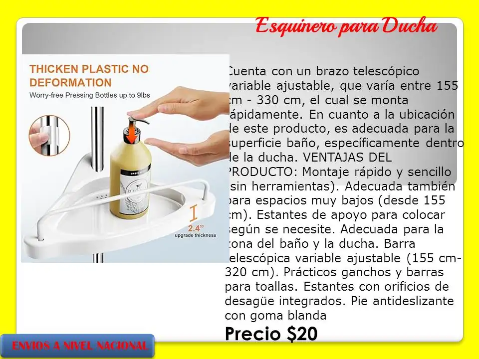 Esquinero para ducha 2