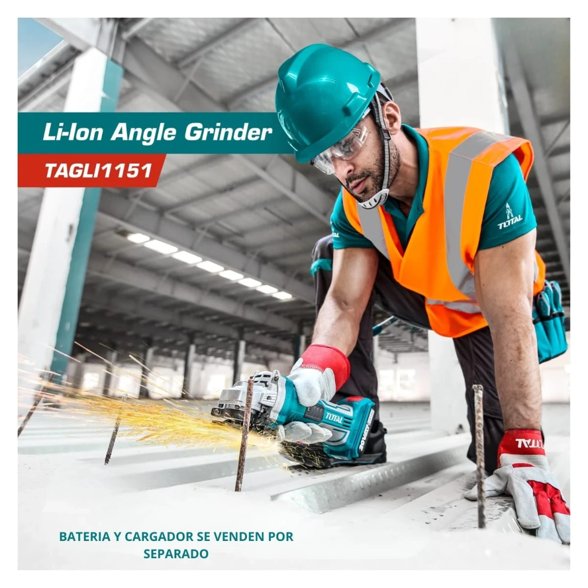 TAGLI1151 Amoladora angular 20 v 4 1/2" industrial inalámbrico total  4