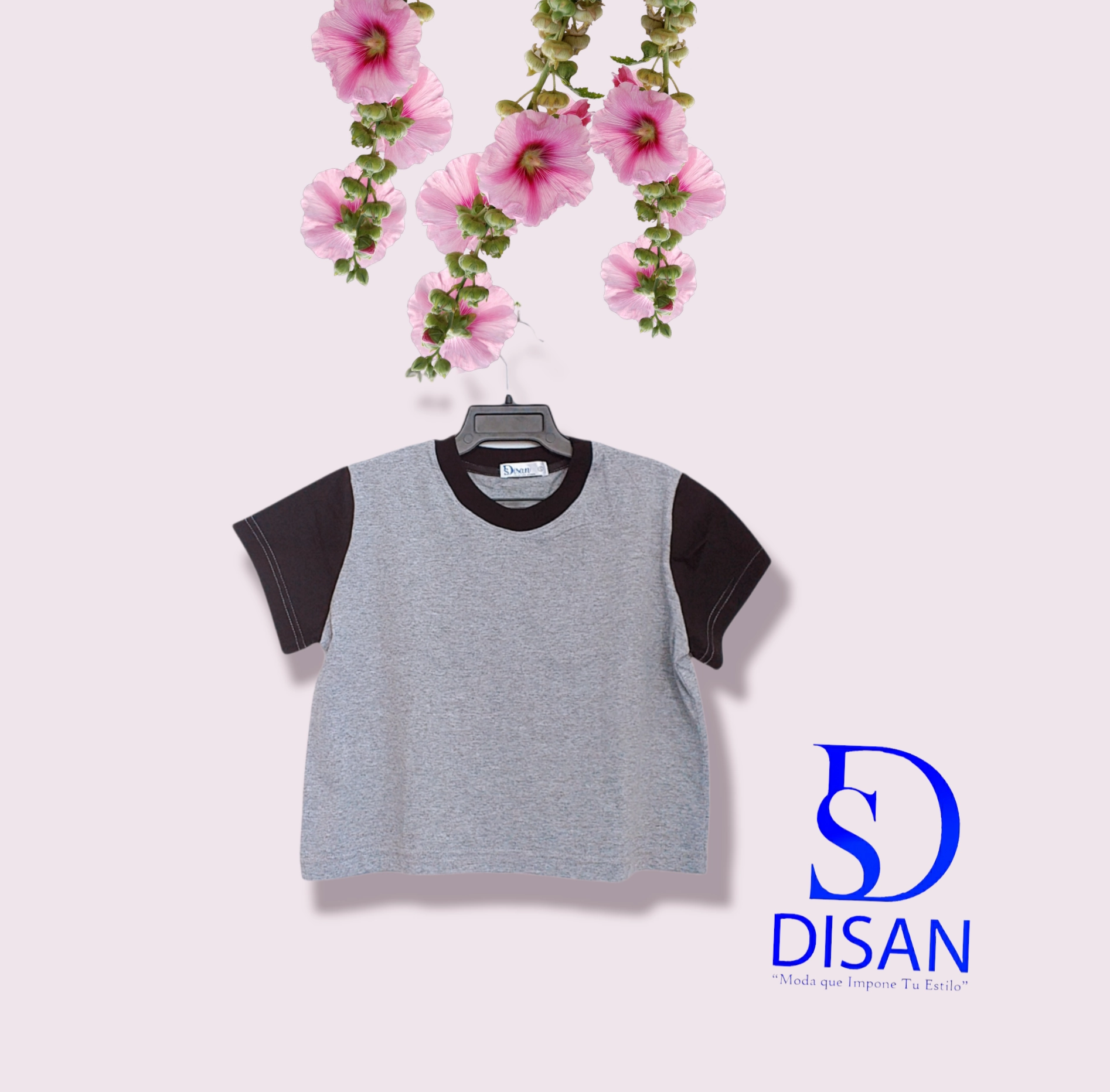 Polo crop melange  2