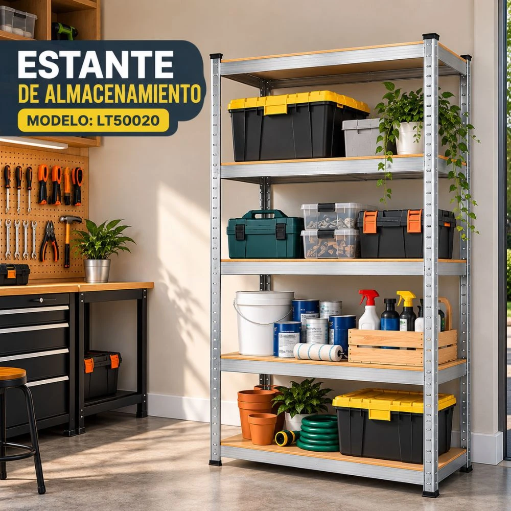 Estante Metálico Reforzado de 5 Niveles  🛠️📦  