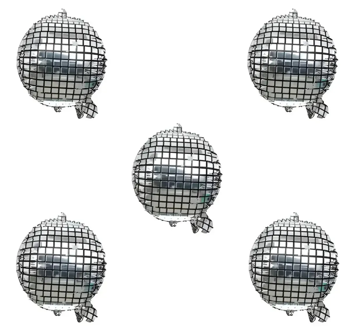Globo mini bola/esfera 4D boliche plata 10 pulgadas  2