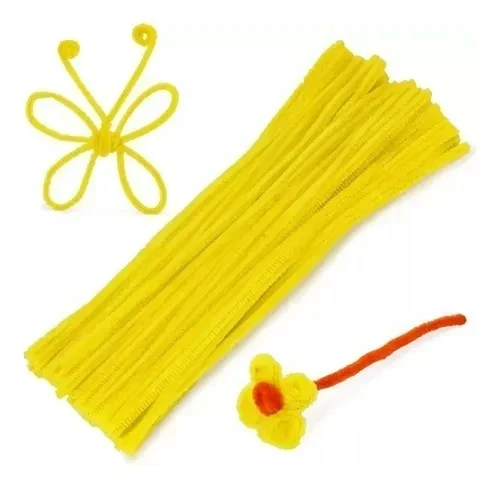 un limpia pipas amarillo  terciopelo  2