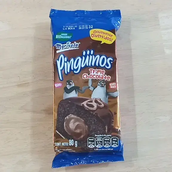 Pinguinos triple chocolate de 80 g