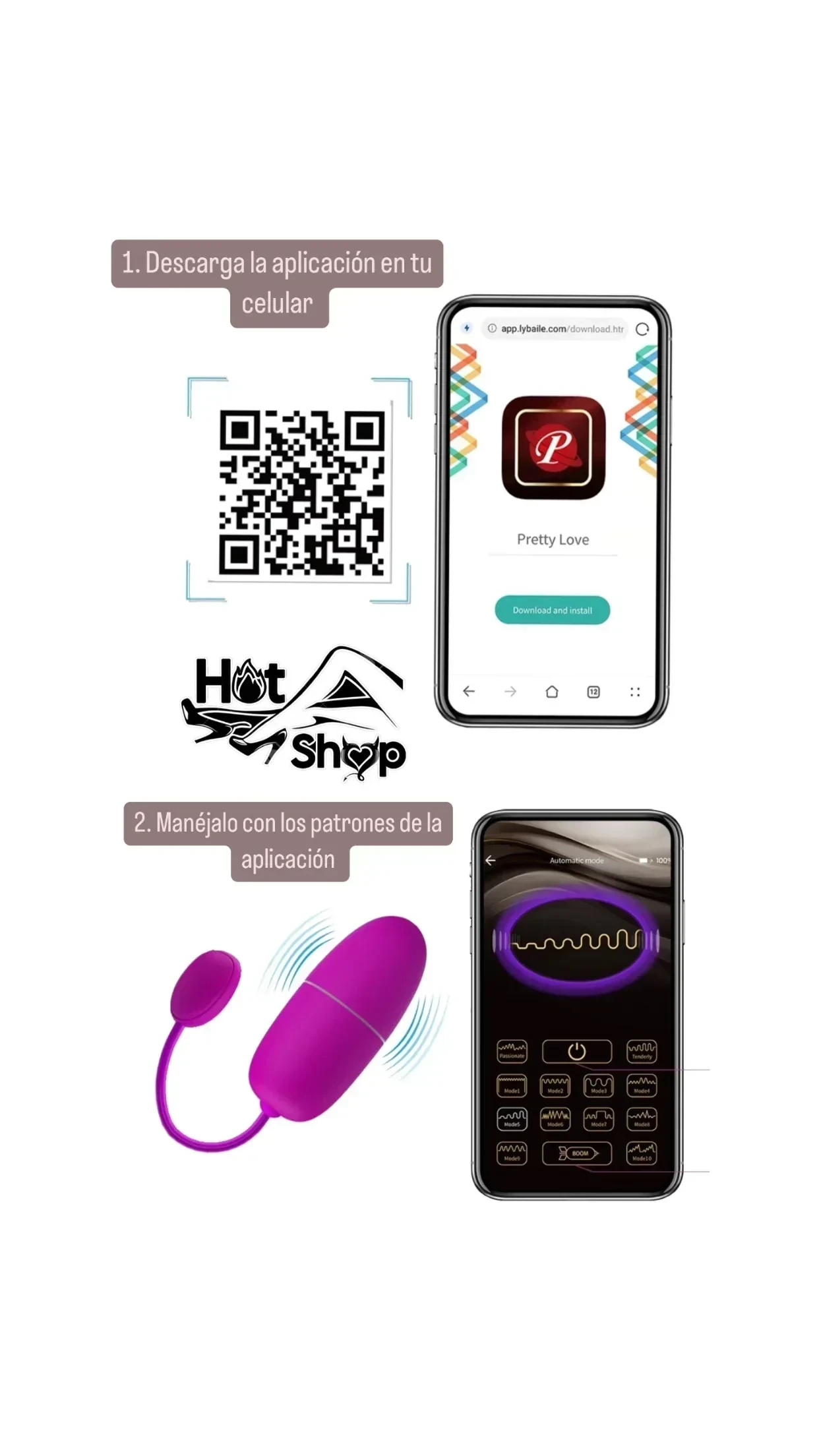 Huevo Vibrador Pretty Love Larga Distancia  2