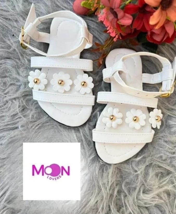 Mod.849 Sandalia niña Blanco/flores 