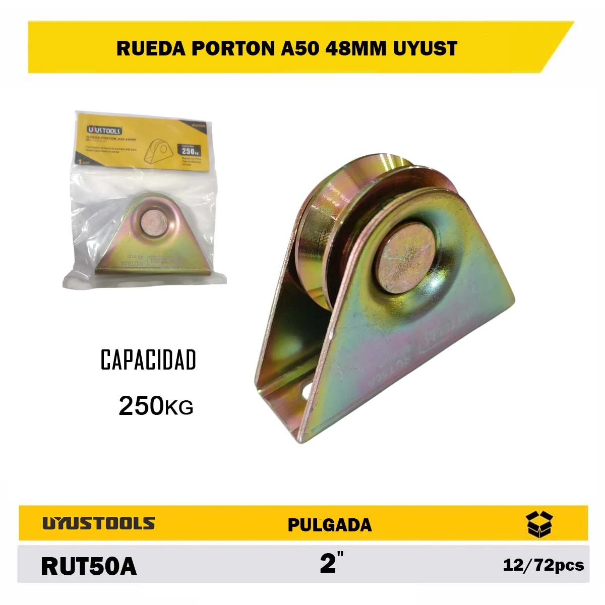 RUEDA PORTON A50 48MM UYUST 