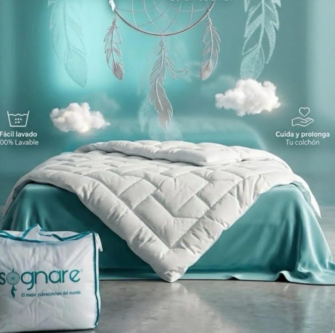 Cubre colchon matrimonial comfort tipo sognare 2