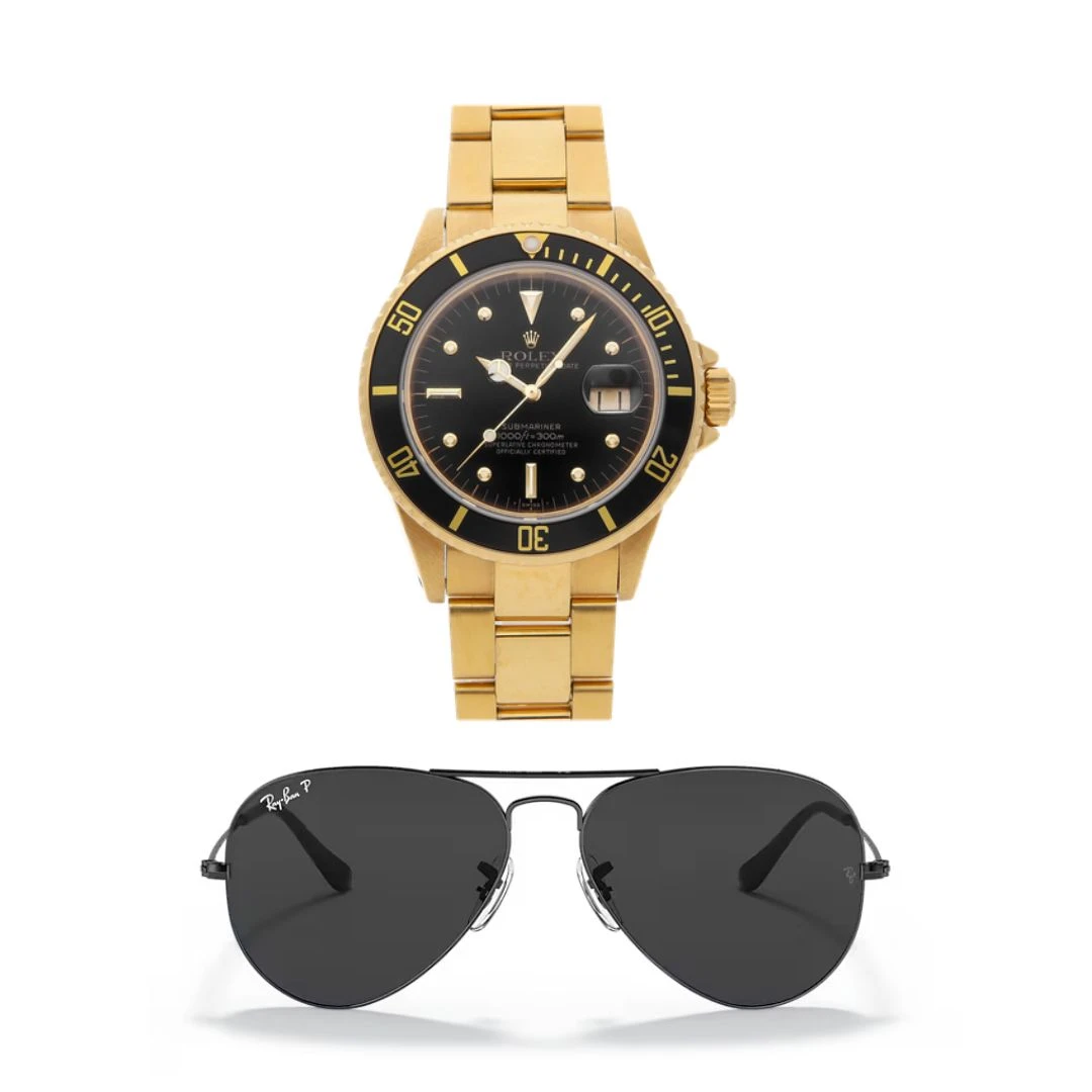 Reloj Rolex Submadorado + Gafas Rayban