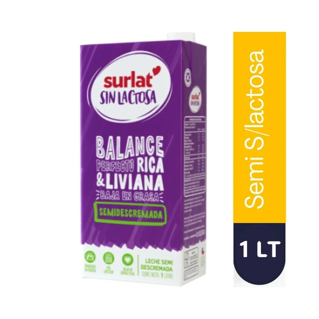 CAJA LECHE SEMIDESCREMADA SIN LACTOSA 1L