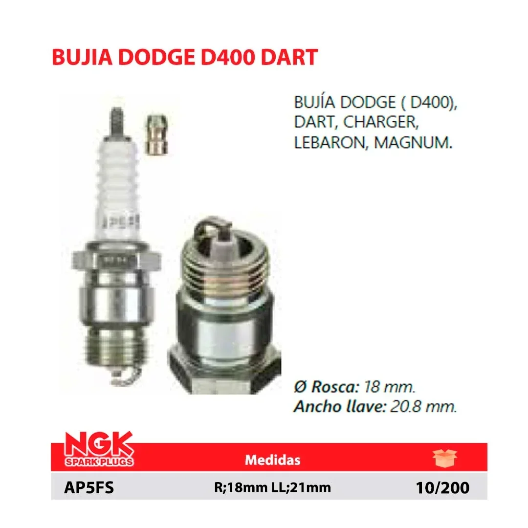 BUJIA DODGE D400 DART R;18mm LL;21mm