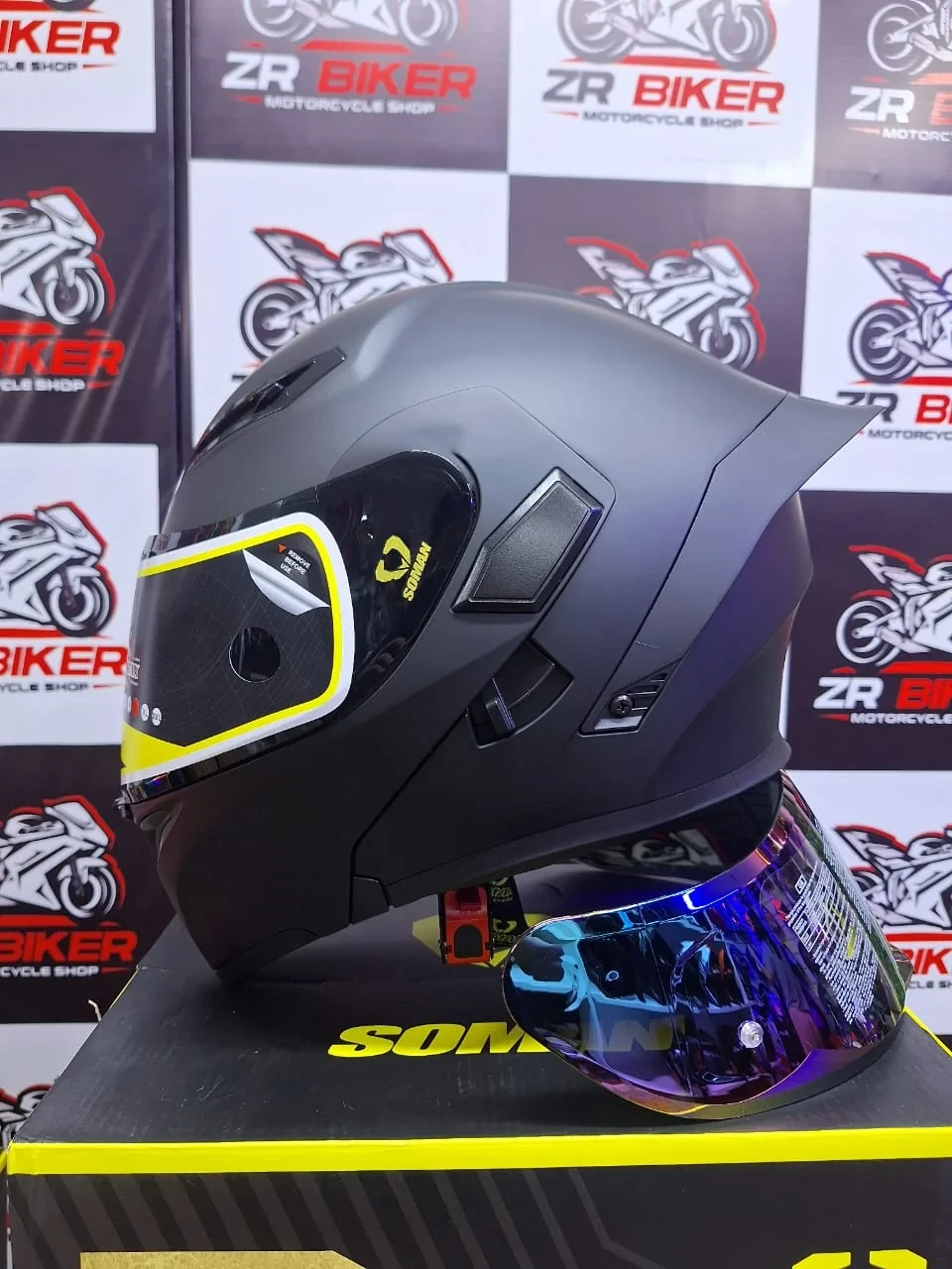 CASCO SOMAN ABATIBLE NEGRO  2