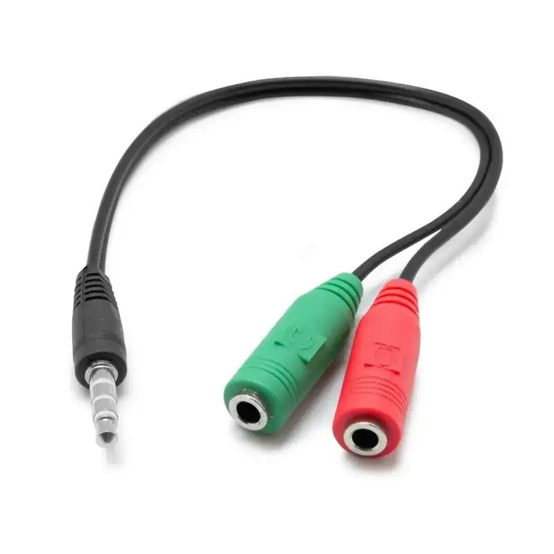 Cable adaptador jack 3,5mm aur. Y mic.
