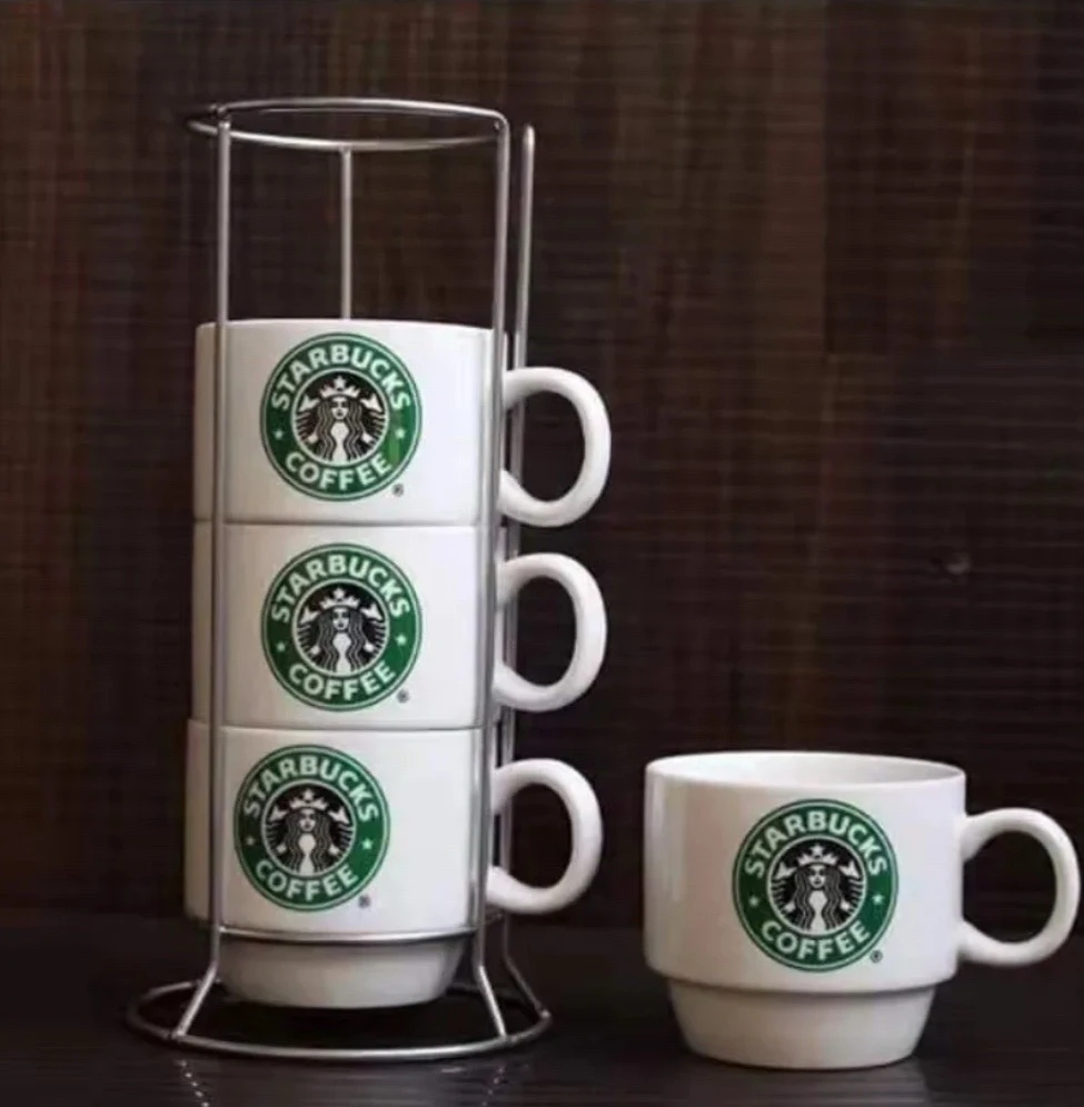 juego de 4 tazas con base  3