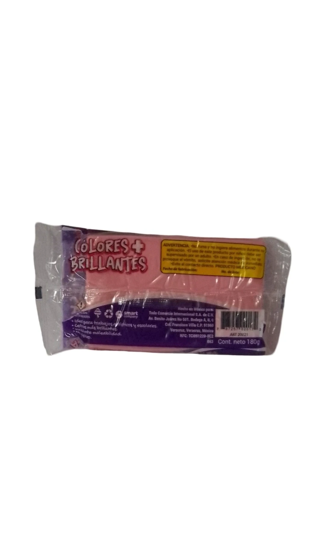 plastilina bara rosa de 180g 2