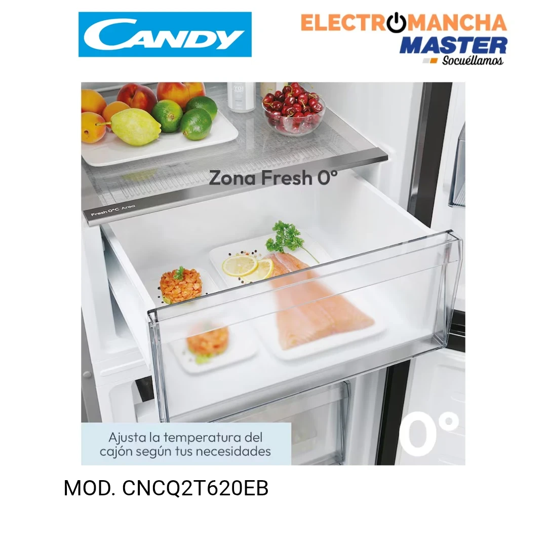 FRIGO COMBI CANDY CNCQ2T620EB 2,05*60 NF NEGRO E 6