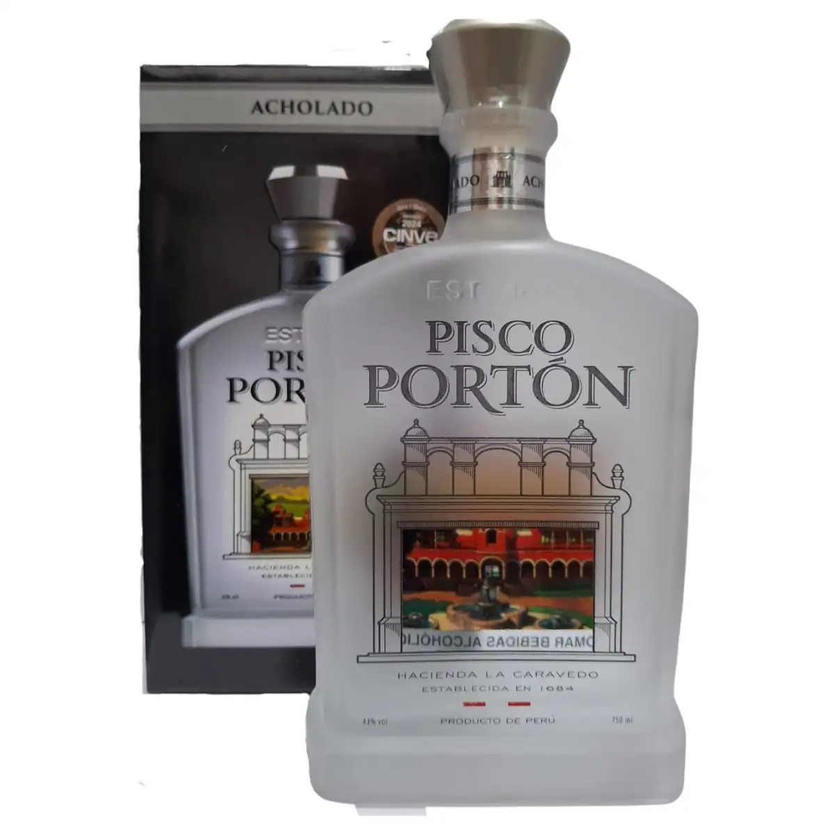 PISCO MOSTO VERDE ACHOLADO PORTON 750 ML C/ ESTUCHE