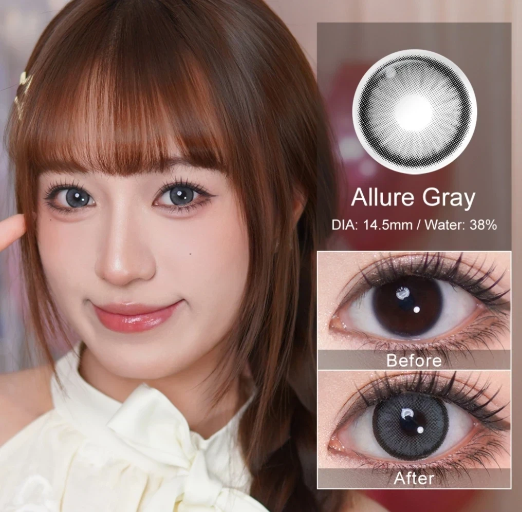Lentes de contacto - Referencia: Diamond N / Allure Gray - EFECTO MUÑECA 